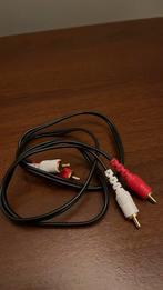 Vergulde tulp stekker voor audio 100 cm, Audio, Tv en Foto, Audiokabels en Televisiekabels, Ophalen of Verzenden, Zo goed als nieuw