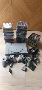 Playstation 1 - Omgebouwd - 50 Games, Spelcomputers en Games, Spelcomputers | Sony PlayStation 1, Met 2 controllers, Ophalen of Verzenden