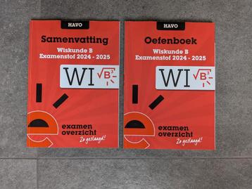 Examen Overzicht Wiskunde B HAVO  examenstof 2024 - 2025 beschikbaar voor biedingen