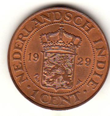 Ned. Indië -1 cent 1929 TOP kwaliteit -KM#315 beschikbaar voor biedingen