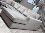 ZGAN Velvet Velours U-Bank / Hoekbank - Beige - Hotel Chique, Ophalen, Tweedehands, Tweedehands, Overige maten
