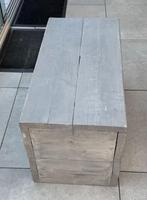 Steigerhouten tafel (salon, bijzet), Huis en Inrichting, Tafels | Bijzettafels, Ophalen, Minder dan 45 cm, 55 tot 75 cm, Rechthoekig