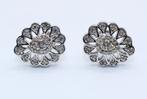 Zilveren 925 oorbellen, 52 Diamanten, Ca 0.26 Ct, Nieuw, Verzenden, Geen, Nieuw, Met edelsteen