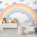 Fotobehang / Behang - Kinderkamer - Regenboog - 368 x 280 cm, Ophalen of Verzenden, Minder dan 10 m², Wit, Kinderkamer