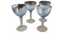 Prachtige Grote Blauwe Martini / Cocktail Glazen Vintage 4st, Huis en Inrichting, Keuken | Servies, Glas, Overige stijlen, Glas of Glazen