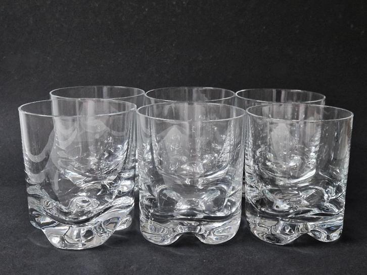 6 Iittala Gaissa bierglazen van Tapio Wirkkala, Antiek en Kunst, Antiek | Glas en Kristal, Ophalen of Verzenden