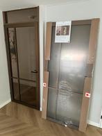 Nieuw! Opdekdeur | Brons met rookglas | LD | Standaard, Doe-het-zelf en Verbouw, Deuren en Horren, Ophalen, 80 tot 100 cm, Nieuw