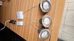 Led inbouw spots, 220v met trafo naar 12v, Ophalen, Led, Metaal of Aluminium, Zo goed als nieuw