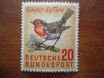 Vogel roodborstje Duitsland 1957, mi. 275 ongebruikt, Ophalen of Verzenden, Postfris, Dier of Natuur