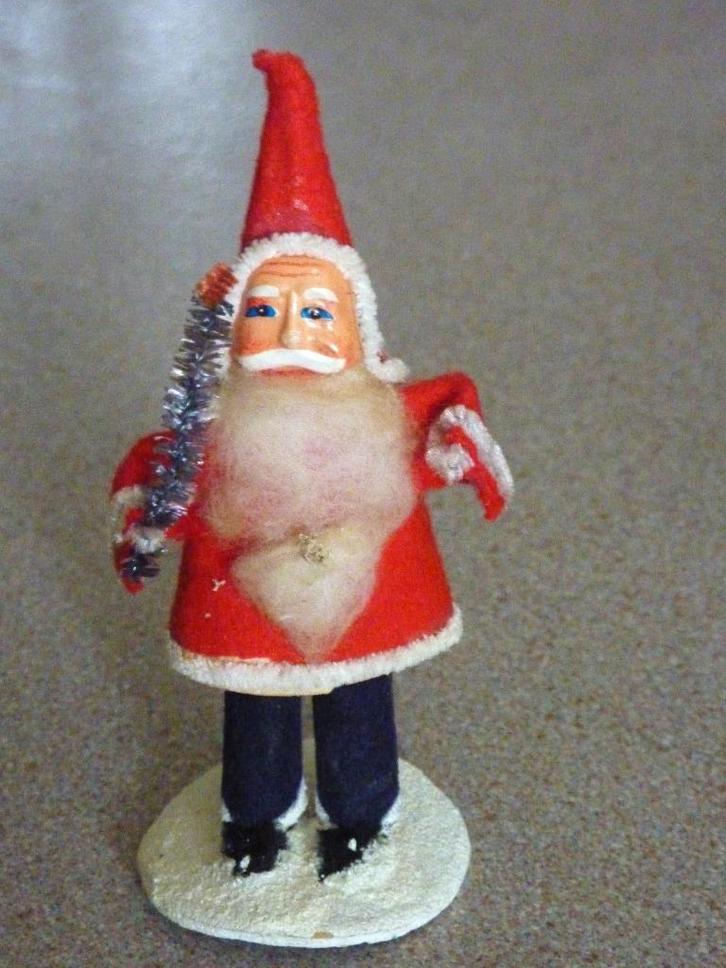 antiek  kerstmannetje papier mache nr. 1, Antiek en Kunst, Antiek | Speelgoed, Ophalen of Verzenden