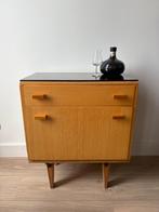 Vintage Mid Century Modern ladekastje, Huis en Inrichting, Kasten | Ladekasten, Ophalen, Gebruikt, 1 of 2 laden, 50 tot 100 cm