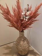 Mooie vaas met kunstpluimen, Ophalen of Verzenden, Zo goed als nieuw
