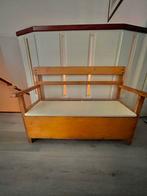 Bankje met opbergruimte - 81x31x58cm, Huis en Inrichting, Stoelen, Ophalen, Gebruikt, Bruin, Eén