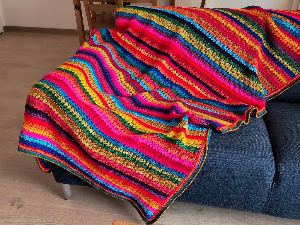 Gehaakte deken sprei plaid, Verzenden, Nieuw