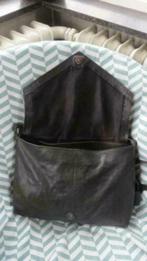 VIA ROMA, leren tas, envelop model, zeer donkerbruin/zwart, Verzenden, Gebruikt, Zwart, Overige typen