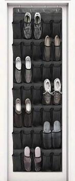 Schoenen organizer zwart hangend voor aan een deur, Ophalen of Verzenden, Nieuw