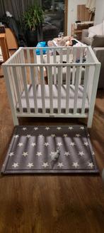 Witte Bopita Babybox Jolien met Matras & Parklegger + wielen, Ophalen, Gebruikt, Ledikant