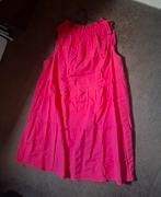 Roze jurk, A-model, mouwloos en een carmenhals, maat 48 ,, Ophalen of Verzenden, Zo goed als nieuw, Roze, Jurk