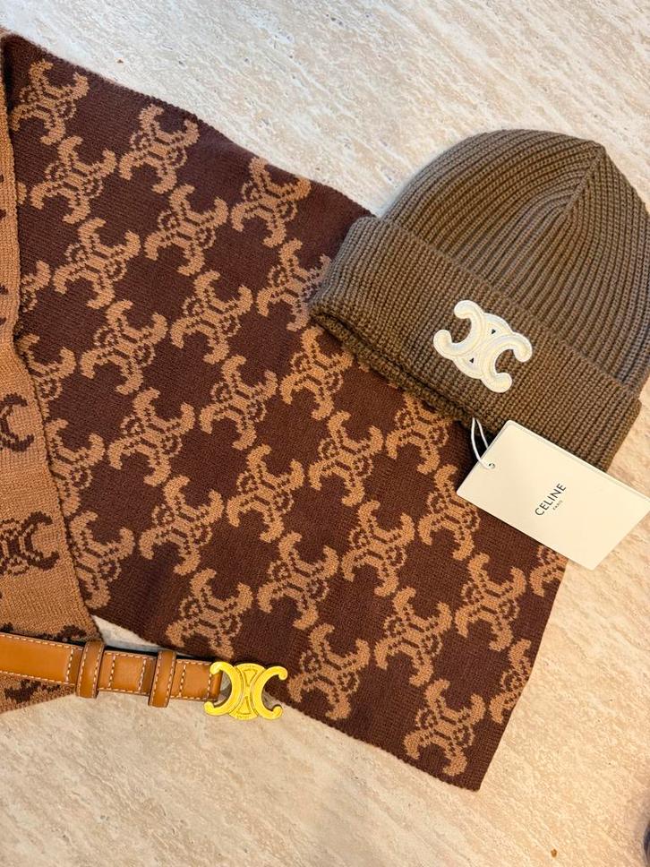 Celine Cadeauset Muts, Sjaal & Riem - Nieuw!, Kleding | Heren, Mutsen, Sjaals en Handschoenen, Nieuw, Muts, Overige maten, Ophalen of Verzenden