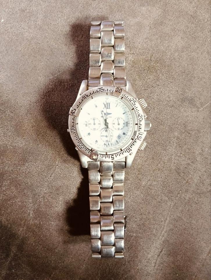 Horloge "Breitling" stainless steel, Sieraden, Tassen en Uiterlijk, Horloges | Antiek, Breitling, Staal, 1960 of later, Ophalen of Verzenden