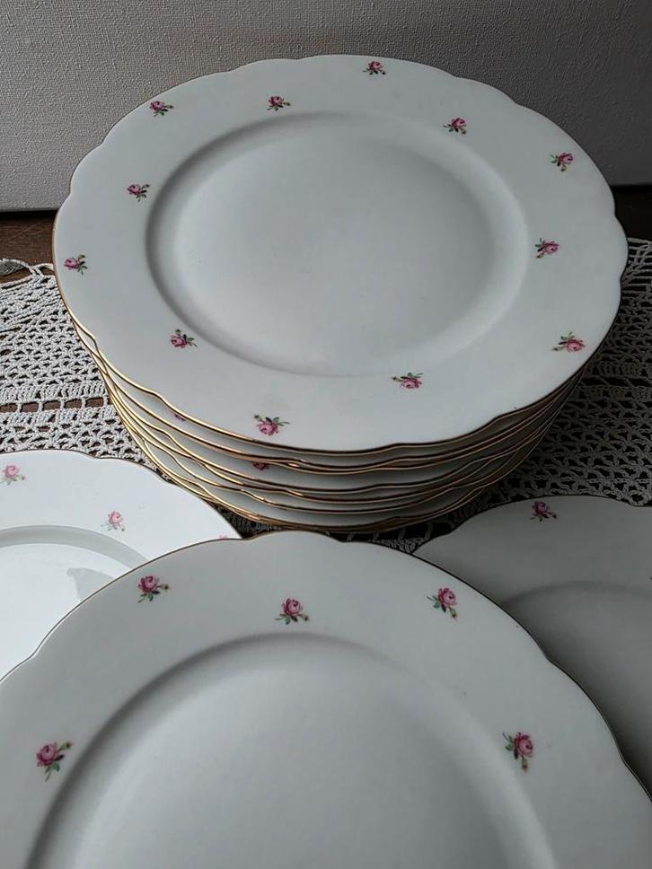 Inka Bavaria bord met schattige kleine roosjes, Antiek en Kunst, Antiek | Servies los, Ophalen of Verzenden