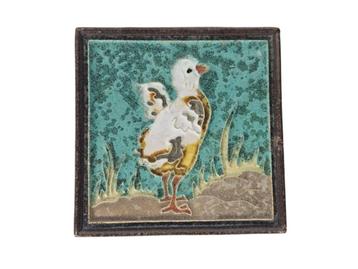 Cloisonné tegel - L.E.F.Bodart  - de Porceleyne Fles - 1930s beschikbaar voor biedingen