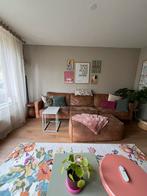 Be pure home Rodeo 3-zits bank met poef cognac, Ophalen, 250 tot 300 cm, Gebruikt, Hoekbank