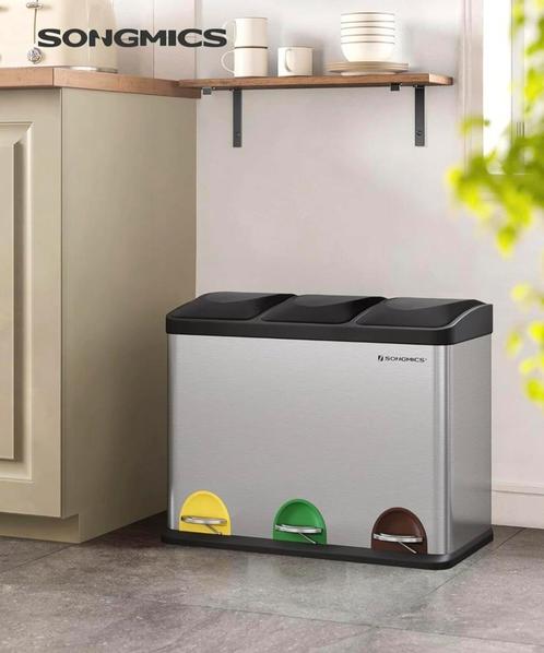 afvalbak scheidingsbak met 3 kleuren., Huis en Inrichting, Woonaccessoires | Prullenbakken, Nieuw, Ophalen of Verzenden