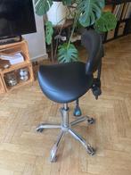 Dunimed ergonomische zadelkruk met rugleuning, Ophalen, Zwart, Zo goed als nieuw, Bureaukruk