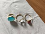 925 Zilveren Vergulde Rings voor vrouwen, Ophalen of Verzenden, Zo goed als nieuw, Zilver, Neuspiercing