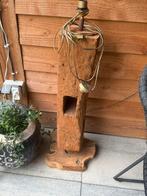 Houten Staande Lamp Zonder Kap - Uniek Design, Ophalen, Industrieel, rustiek, 100 tot 150 cm