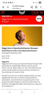 Diggy Dex, 6 sept Amersfoort, Tickets en Kaartjes, Eén persoon, September