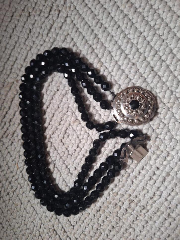 Antieke ketting gitten zilveren slot, Sieraden, Tassen en Uiterlijk, Antieke sieraden, Ketting, Zilver, Met edelsteen, Verzenden