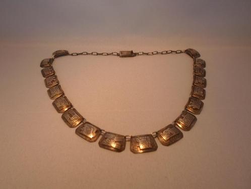 Ketting Inca Peru Zilver, Sieraden, Tassen en Uiterlijk, Antieke sieraden, Ketting, Ophalen of Verzenden