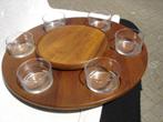 Deens design teak tray & Lazy Susan draai plateau Denmark, Ophalen of Verzenden