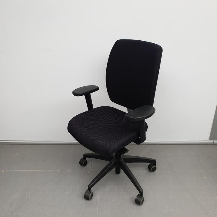 Viasit bureaustoel met nieuwe stoffering, Huis en Inrichting, Bureaustoelen, Gebruikt, Zwart, Ophalen