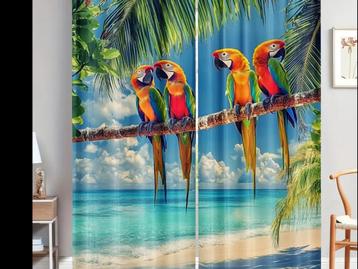 Gordijnen overgordijnen papegaaien 264Bx240B beschikbaar voor biedingen