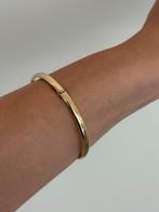 Eenvoud Amsterdam 14kt slavenarmband goud 4mm zilveren kern, Ophalen of Verzenden, Zo goed als nieuw, Goud, Goud