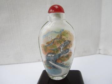 Chinese handbeschilderde snuff bottle, snuifflesje.0140 # beschikbaar voor biedingen