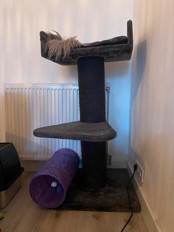 Krabpaal RHR Qality zwart/grijs, Dieren en Toebehoren, Krabmeubelen, Krabpaal, Ophalen of Verzenden