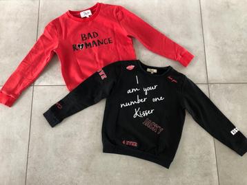 Jacky Luxury | Trui | Sweatshirt | 2 stuks | Maat 128 beschikbaar voor biedingen