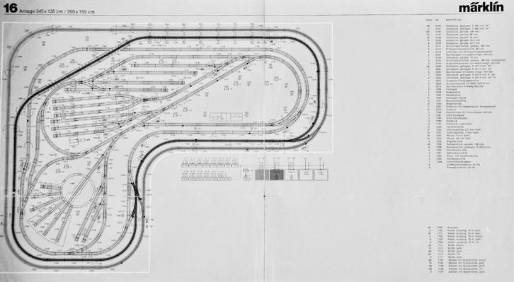 NALATENSCHAP grote Marklin treinbaan uit banenboek Baan 16, Hobby en Vrije tijd, Modeltreinen | H0, Gebruikt, Treinset, Wisselstroom
