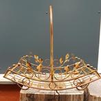 Art Nouveau smeedijzeren mand met handvat in 3 maten, Overige materialen, Mand, Verzenden, Zo goed als nieuw
