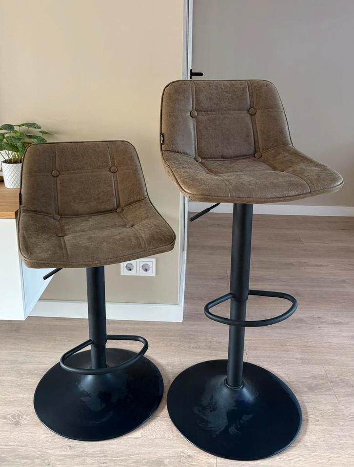 Industiele barkrukken hoogte verstelbaar draaibaar groen, Huis en Inrichting, Barkrukken, Ophalen of Verzenden