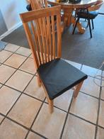 Eiken houten eetkamerstoelen. 6 stuks, Huis en Inrichting, Stoelen, Ophalen, Gebruikt, Bruin, Vijf, Zes of meer stoelen