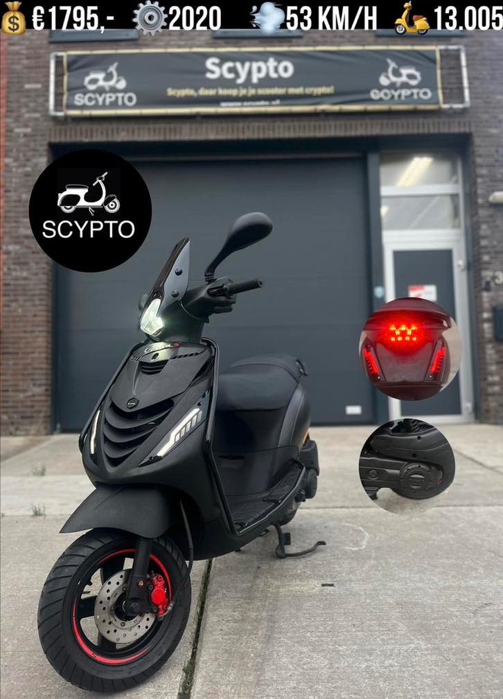 Piaggio Zip | Full option | 60 km/h / Brom | 2020, Fietsen en Brommers, Scooters | Piaggio, Zo goed als nieuw, Zip, Maximaal 45 km/u