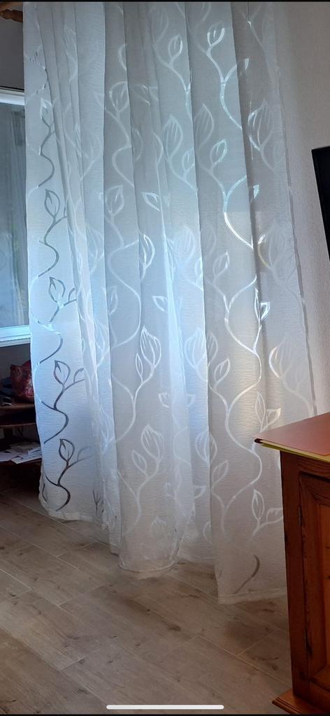 Vitrages – 5 stuks – 250x96cm (totaal 480cm breed), Huis en Inrichting, Stoffering | Gordijnen en Lamellen, Zo goed als nieuw