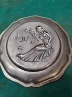 bord tin maagd sterrenbeeld, Antiek en Kunst, Antiek | Tin, Ophalen of Verzenden