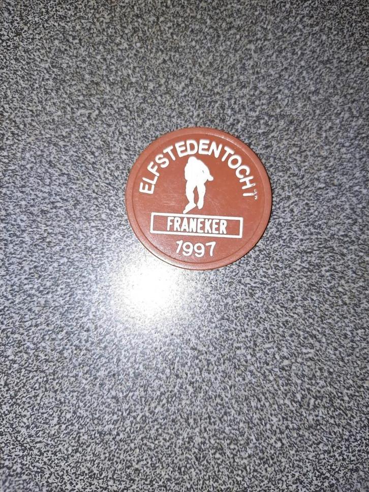 Elfstedentocht Franeker 1997 Herdenkingsmunt, Verzamelen, Overige Verzamelen, Gebruikt, Ophalen of Verzenden