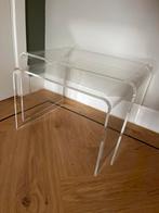 Set van Acryl Nesttafels, bijzettafels, Minder dan 45 cm, Ophalen of Verzenden, Zo goed als nieuw, Rechthoekig